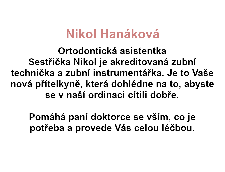 Nikol Hanáková Info